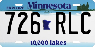 MN license plate 726RLC