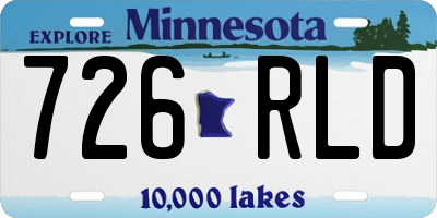 MN license plate 726RLD