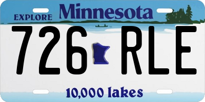 MN license plate 726RLE