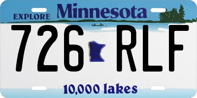 MN license plate 726RLF