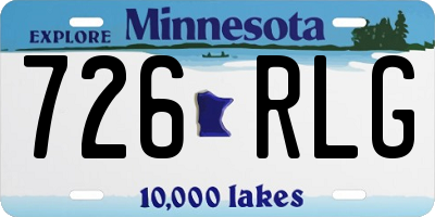 MN license plate 726RLG