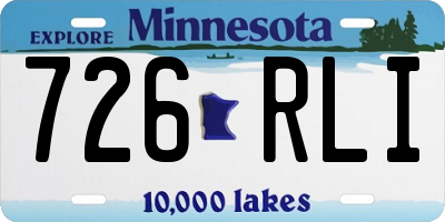MN license plate 726RLI