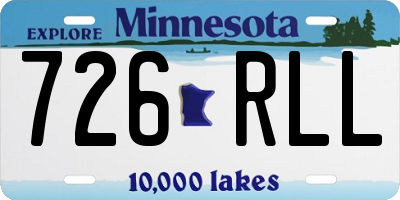 MN license plate 726RLL
