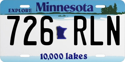 MN license plate 726RLN