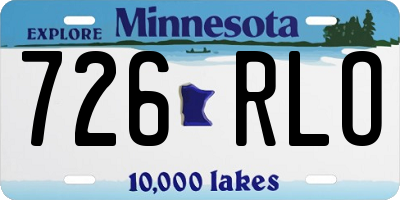 MN license plate 726RLO