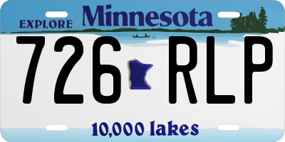 MN license plate 726RLP