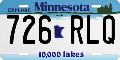 MN license plate 726RLQ