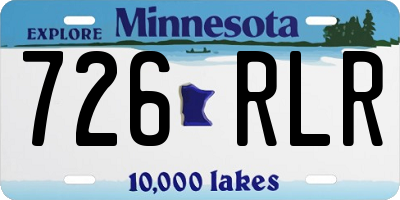 MN license plate 726RLR