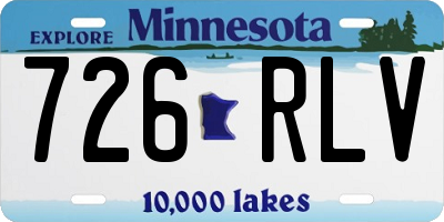 MN license plate 726RLV