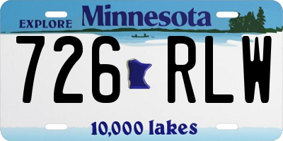 MN license plate 726RLW