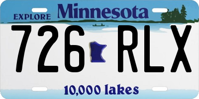 MN license plate 726RLX