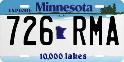 MN license plate 726RMA