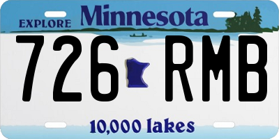 MN license plate 726RMB