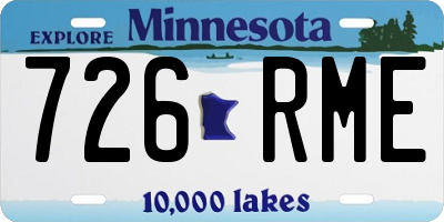 MN license plate 726RME