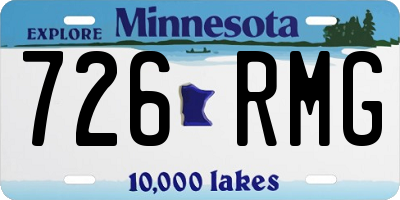 MN license plate 726RMG