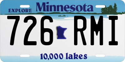 MN license plate 726RMI