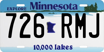 MN license plate 726RMJ