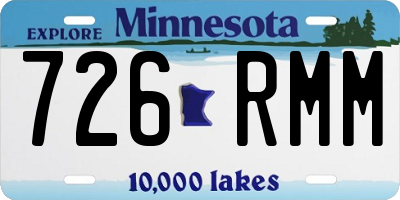 MN license plate 726RMM