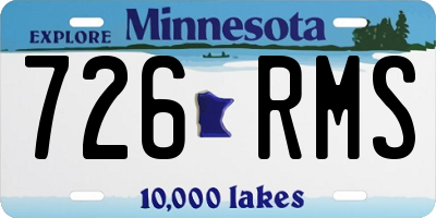 MN license plate 726RMS