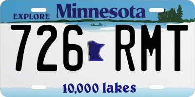 MN license plate 726RMT