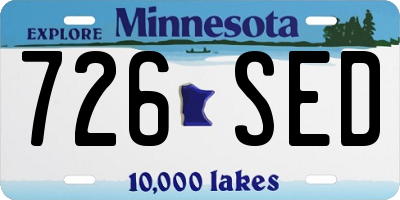 MN license plate 726SED