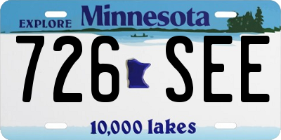 MN license plate 726SEE