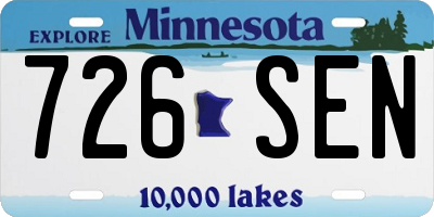 MN license plate 726SEN