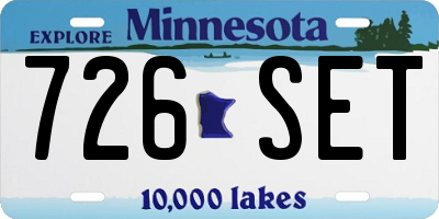 MN license plate 726SET