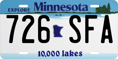 MN license plate 726SFA