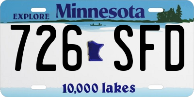 MN license plate 726SFD