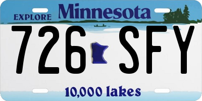 MN license plate 726SFY