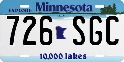 MN license plate 726SGC