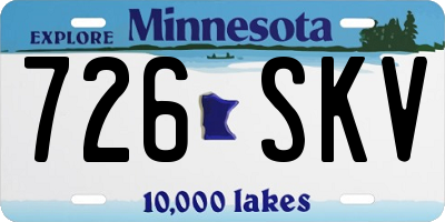 MN license plate 726SKV