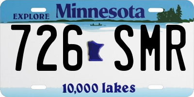 MN license plate 726SMR