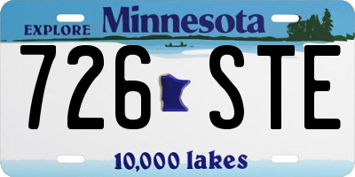 MN license plate 726STE