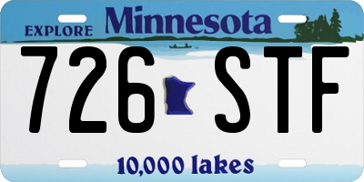 MN license plate 726STF