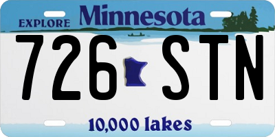 MN license plate 726STN