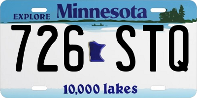 MN license plate 726STQ