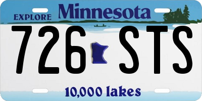 MN license plate 726STS
