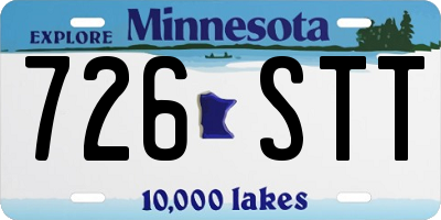 MN license plate 726STT