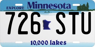 MN license plate 726STU