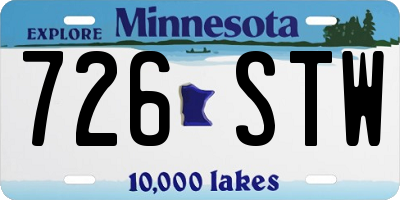 MN license plate 726STW