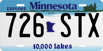 MN license plate 726STX