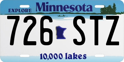 MN license plate 726STZ