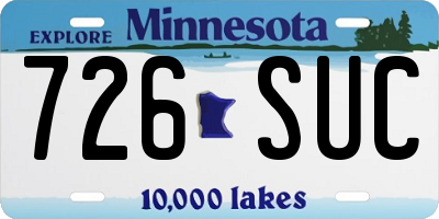 MN license plate 726SUC