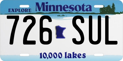 MN license plate 726SUL