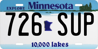 MN license plate 726SUP