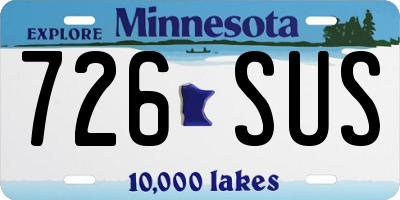 MN license plate 726SUS