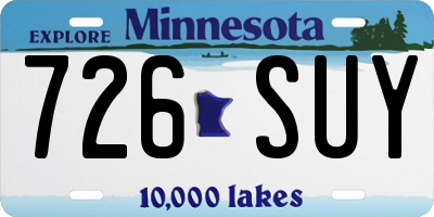 MN license plate 726SUY
