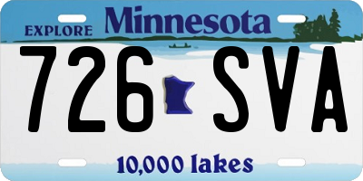 MN license plate 726SVA